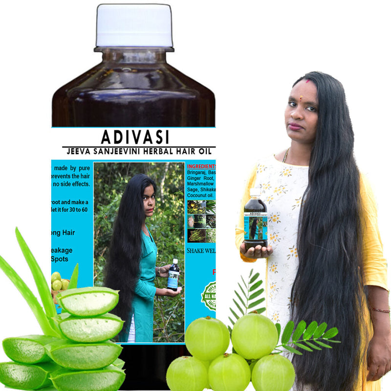 Adivasi Jeeva Sanjeevini Herbal Hair Growth oil - Ayurvedic Hair Growth Oil