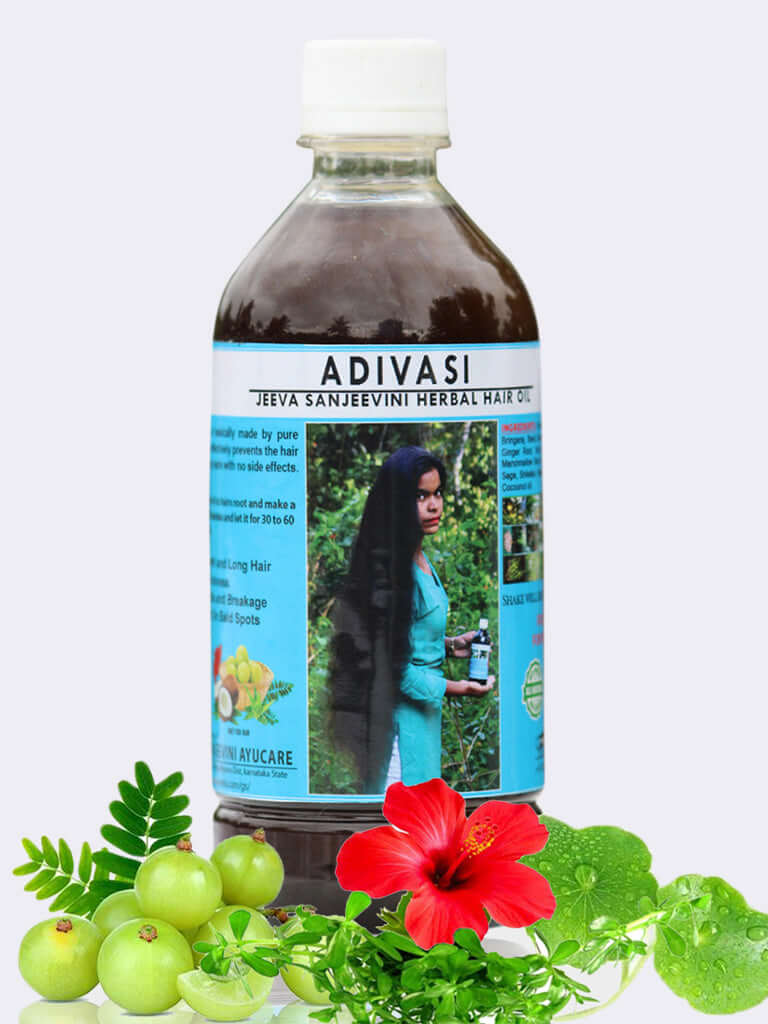 Adivasi Jeeva Sanjeevini Herbal Hair Growth oil - Ayurvedic Hair Growth Oil